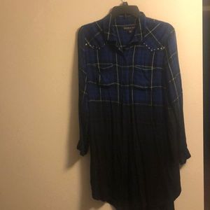 Long tunic button up top.